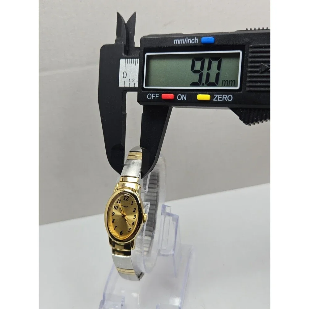 Vintage Timex Cavatina Womens Oval Gold Silver Two Tone Watch Dainty New Battery